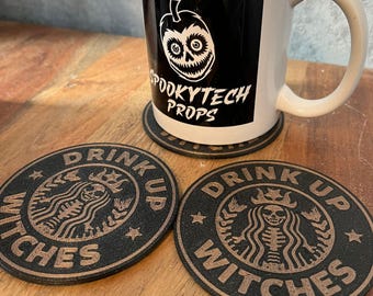 drink up witches coaster set