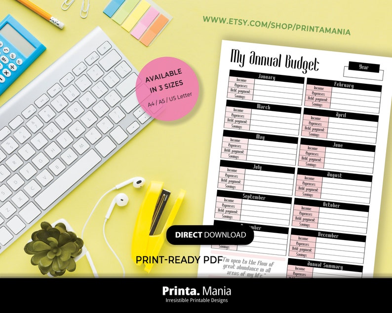 Budget Planner Printable A4 A5 US Letter Weekly Budget - Etsy