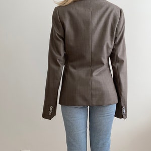 Vintage taupe wool blazer image 4