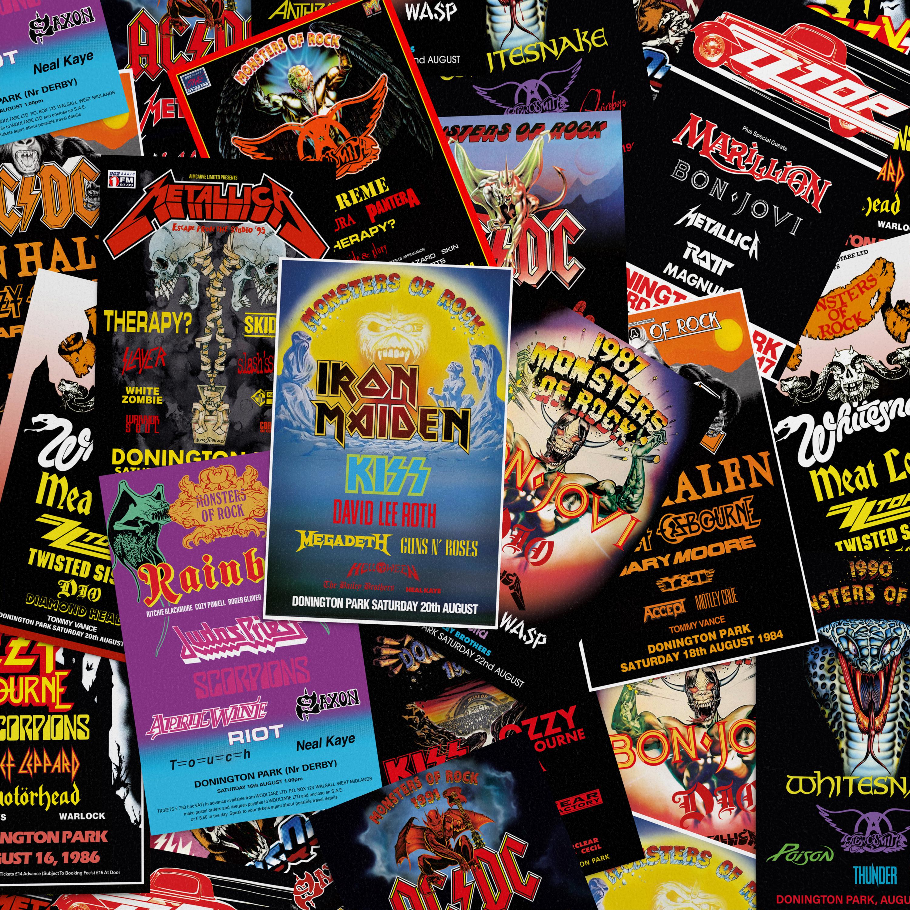 Full Set of 15 Monsters of Rock Concert Posters A3 Prints - 1980
