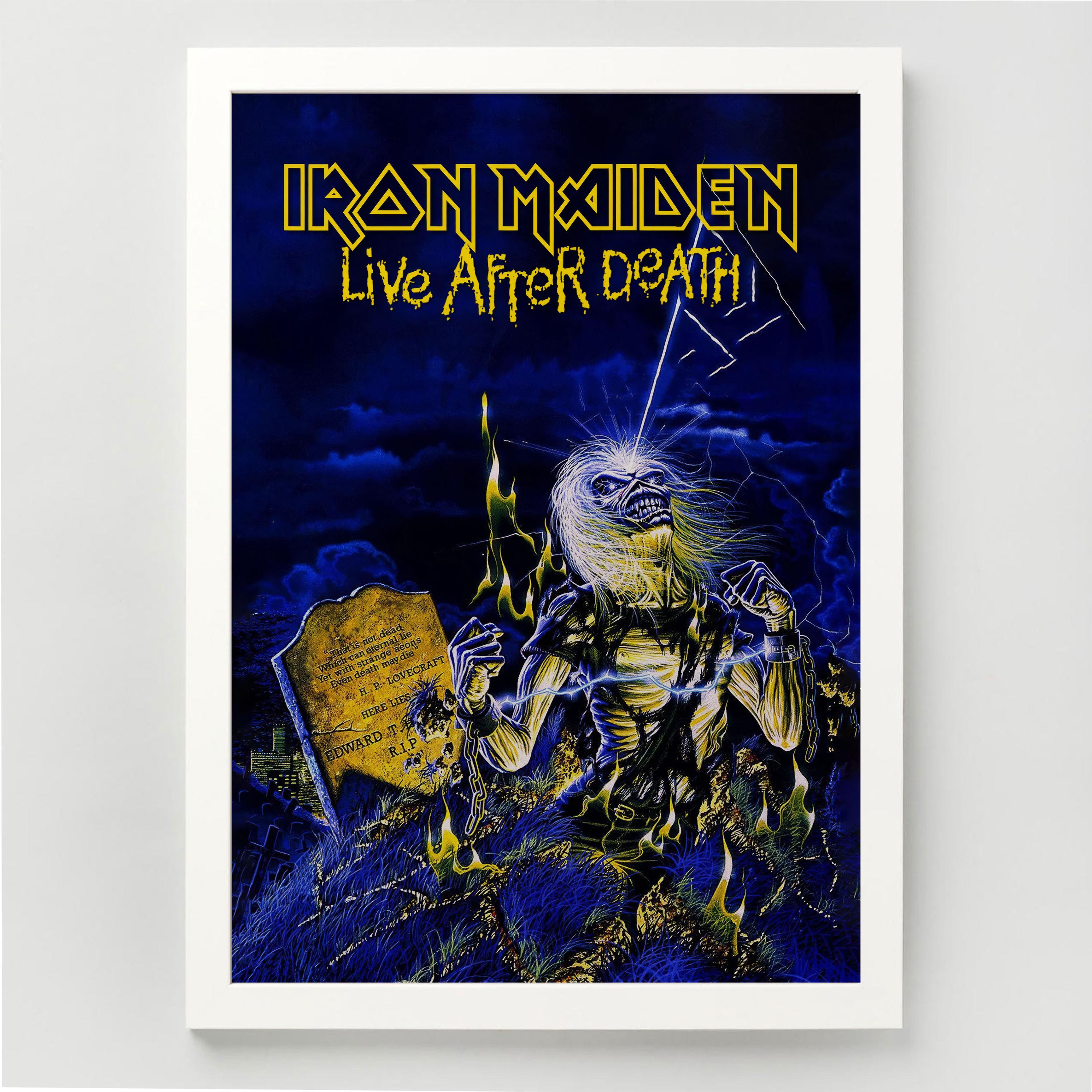 Discover Iron Maiden Live After Death 1985 Poster Print - Vertical Premium Matte Poster for Framing