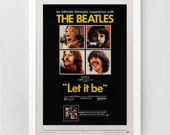 1970 年ビートルズ カルト映画ポスター復刻版「レット・イット・ビー