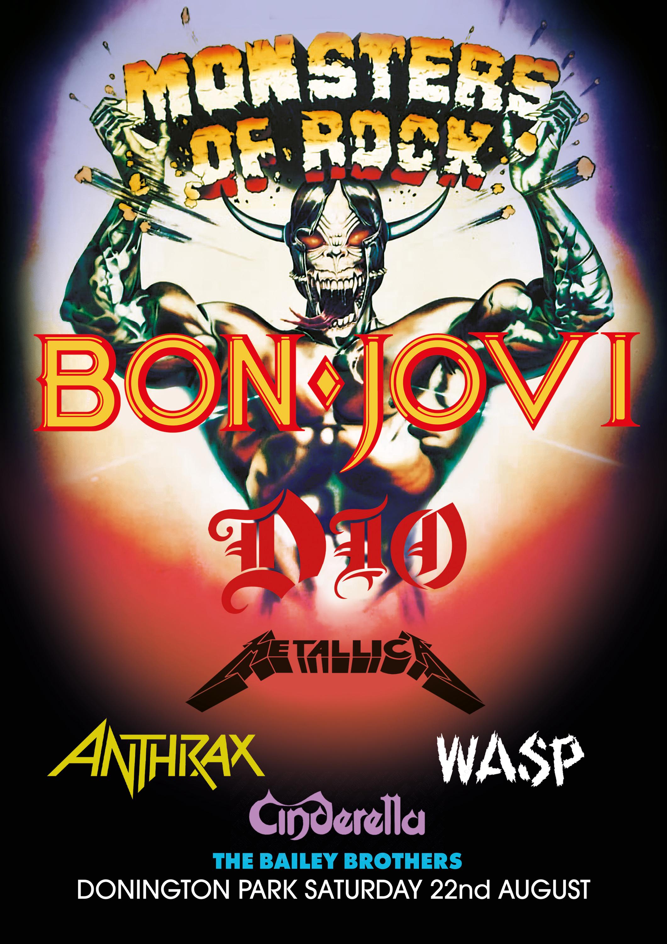 Monsters of Rock A3 Print - 1987 Donington Concert Poster - Bon