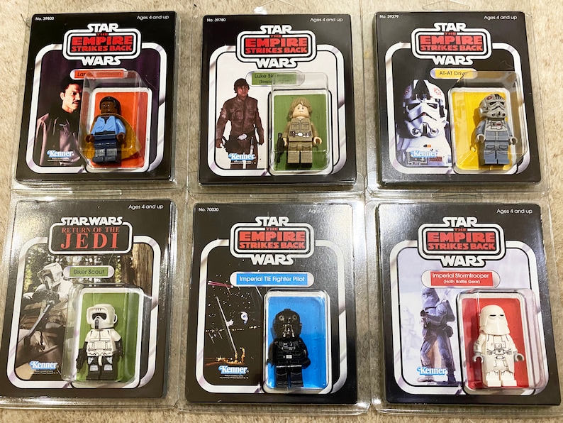 Star Wars Vintage Style Blister Packaging for Lego Figures Empire