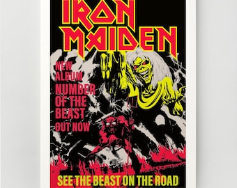 Iron Maiden the Number of the Beast Large Poster 24x36 Vintage