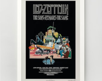ヴィンテージ オリジナル 1982年 LED ツェッペリン ステージコラージュ