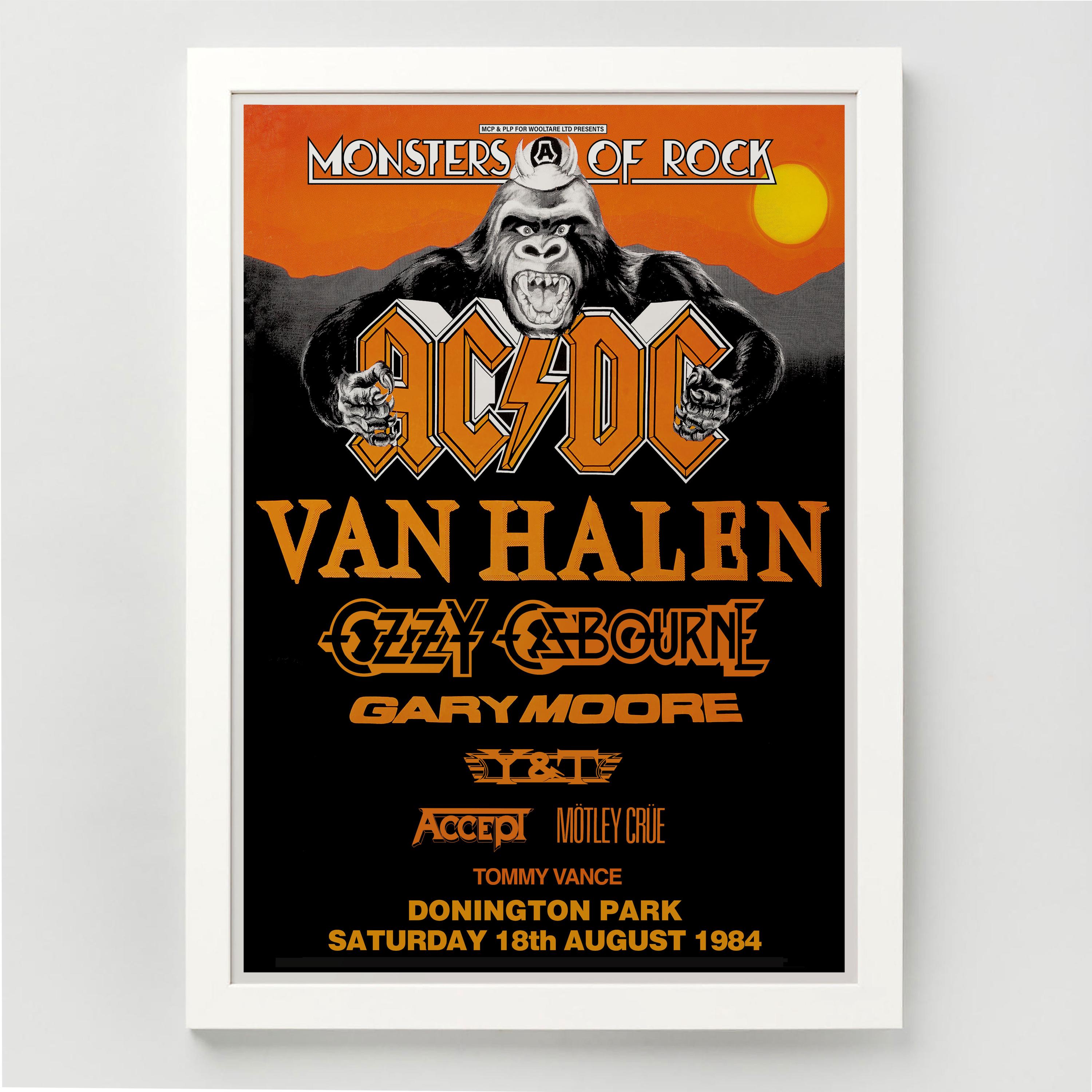 Monsters of Rock A3 Print - 1984 Donington Concert Poster - ACDC - Ideal  for framing