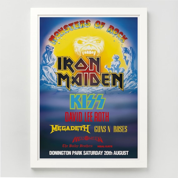 Monsters of Rock A3 Print - 1988 Donington Concert Poster - Iron