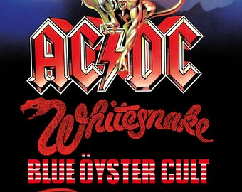 Monsters of Rock A3 Print - 1981 Donington Concert Poster - ACDC