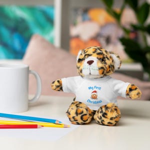 My First Christmas Baby Boy Stuffed Animal T-Shirt