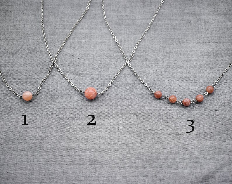 Sunstone Pendant Sunstone Choker Solar Plexus Chakra Good Luck Sunstone Necklace Sunstone Bar Necklace Sunstone Bead Necklace Healing