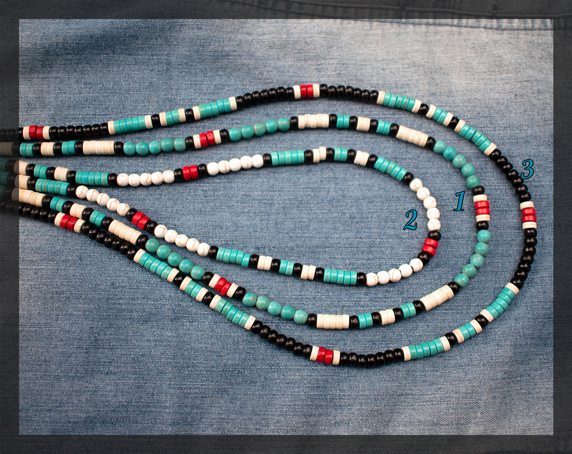 Native american necklace Mens beaded necklace Navajo Etsy