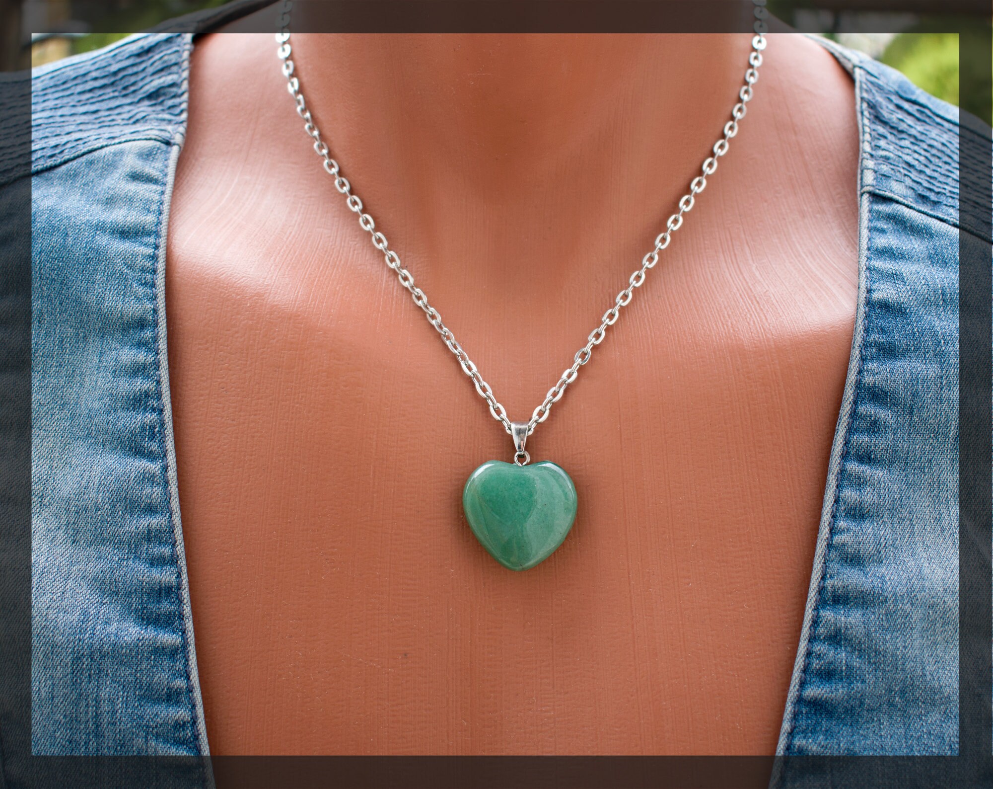 Jade Heart Pendant Jade Heart Necklace Jade Crystal Etsy