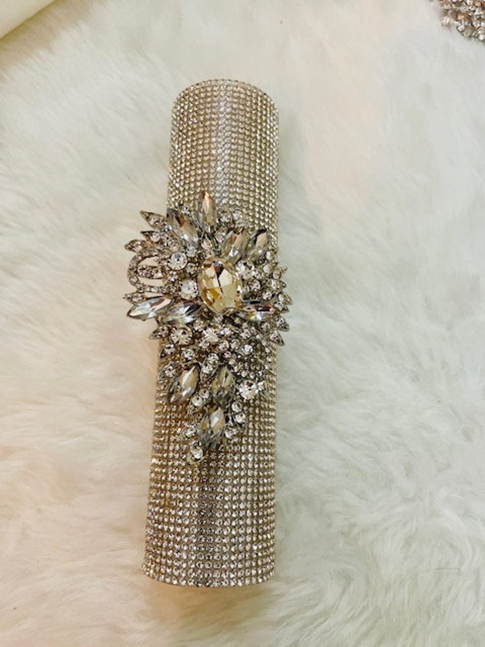 Crystal Silver Bouquet Holder Incredible Silver Crystal Etsy