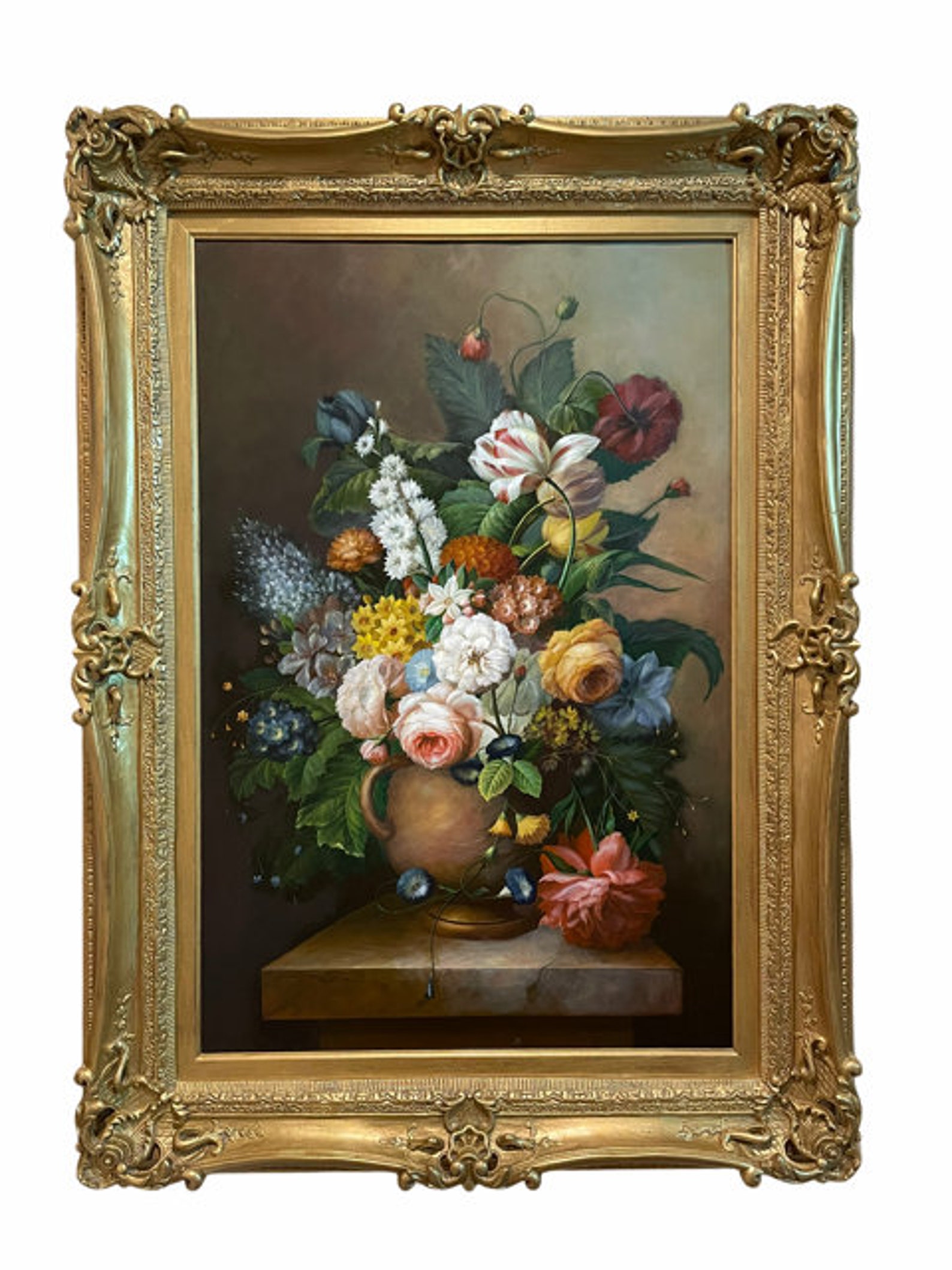 Stunning print of painting in a antique gold wood frame Etsy