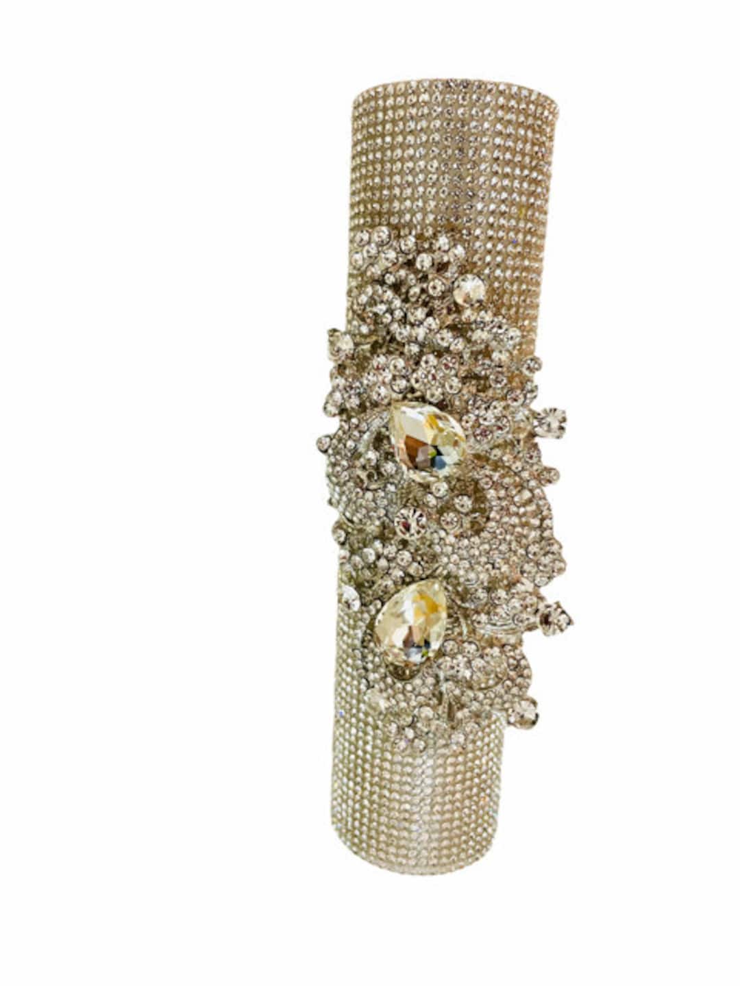 Crystal Bouquet Holder Incredible Crystal Brooch Glam Bling Bouquet ...