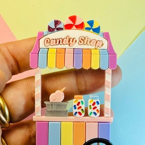 FUNFAIR COLLECTION 2022 Candy Shop Cart Acrylic Brooch image 1