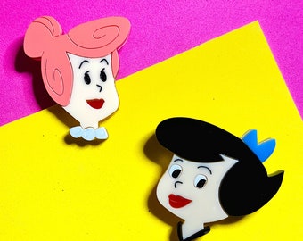 CARTOON COLLECTION - BETTY & Wilma Acrylic Brooch