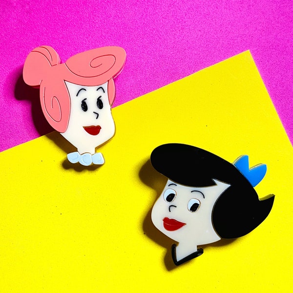 CARTOON COLLECTION - BETTY & Wilma Acrylic Brooch