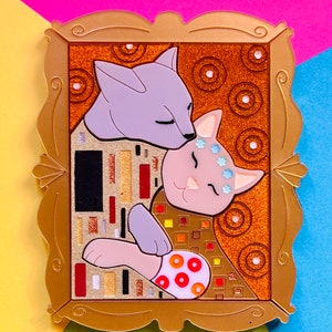 CATS in ART Collection - Art Nouveau Style Cat Acrylic Brooch