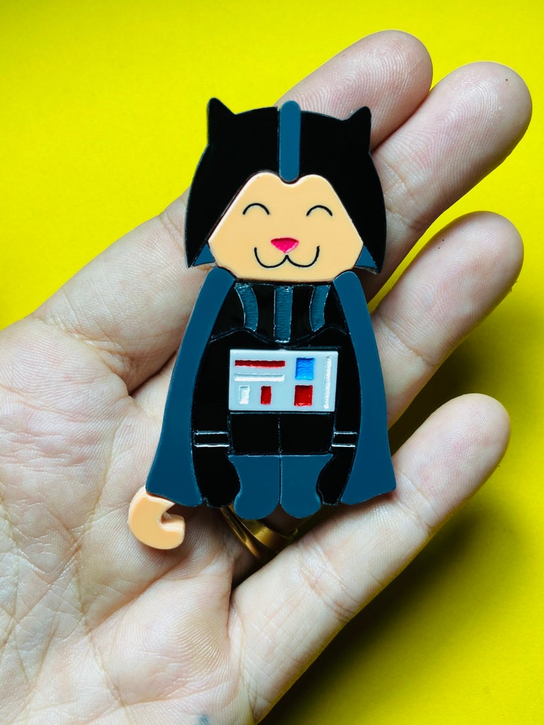 MEOWTIFUL COLLECTION Meow Vader Acrylic Brooch