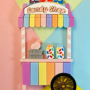 FUNFAIR COLLECTION 2022 Candy Shop Cart Acrylic Brooch image 2