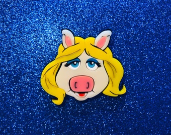 CARTOON COLLECTION - Puppet Piggy - acrylic Brooch