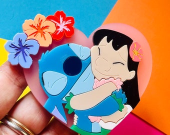 CARTOON COLLECTION - “Best Friends Forever”  Acrylic Brooch