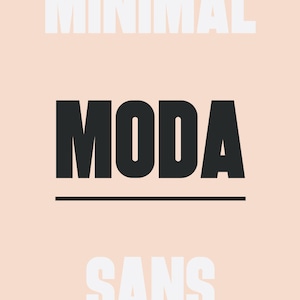 Moda - Minimal Sans Serif Font, elegant font, bold font, logo font, modern font, branding font, headline font, editorial font