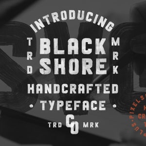 Blackshore - Hand Painted SVG Font, Textured Font, Logo Font, Signature Font, Script Font, Branding Font, Quotes Font, Hand Drawn Font, SVG