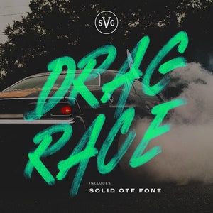 Drag Race - SVG Marker Schriftart, strukturierte Schriftart, Logo-Schrift, Signatur-Schrift, Skript-Schrift, Branding-Schrift, Zitate-Schrift, handgezeichnete Schriftart, SVG