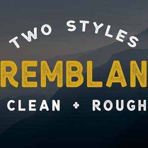 Tremblant - Sans Serif Font, vintage font, textured font, rough font, logo font, branding font, grunge font, typeface