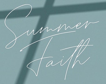 Summer Faith - Signature Script, Hand Drawn Font, Cricut Font, Quote Font, Social Media Font, Cursive Font, Brush Script, Brush Font