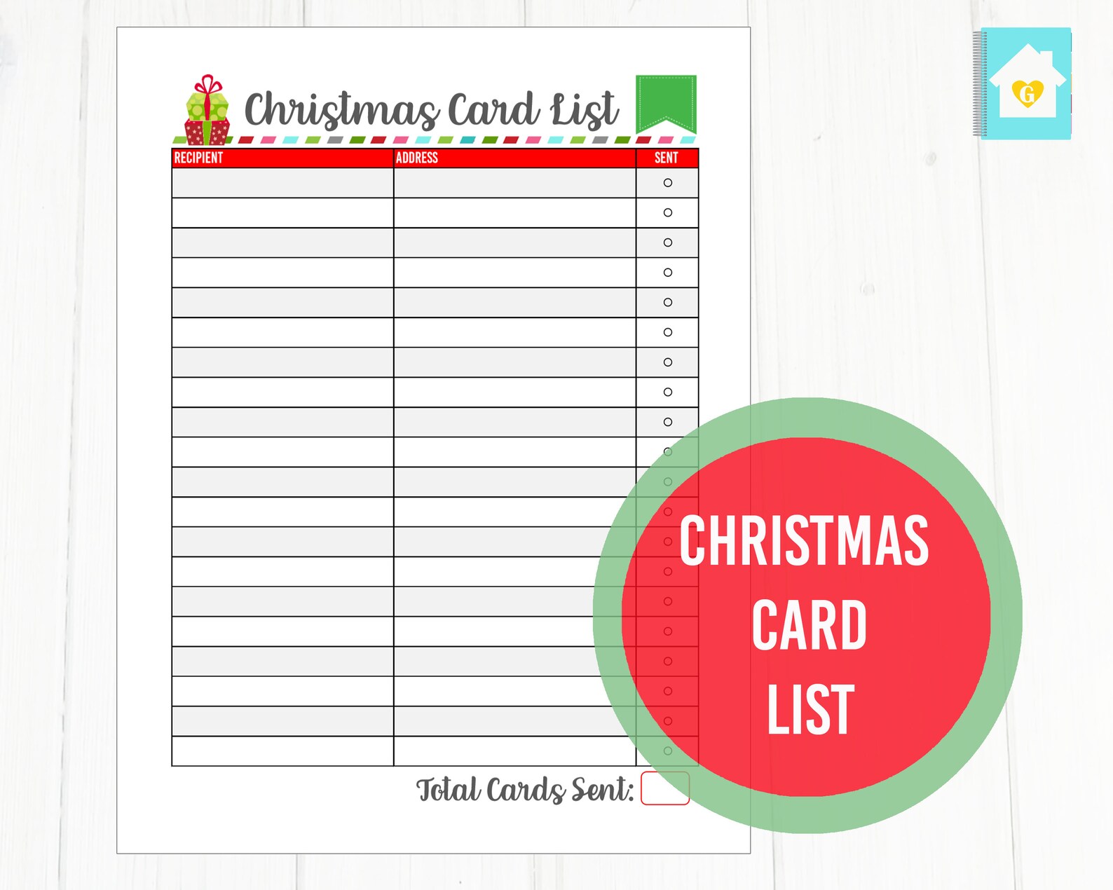 Lpg greetings winter horses : giordano christmas card Christmas Card List Printable Christmas Organization | Etsy