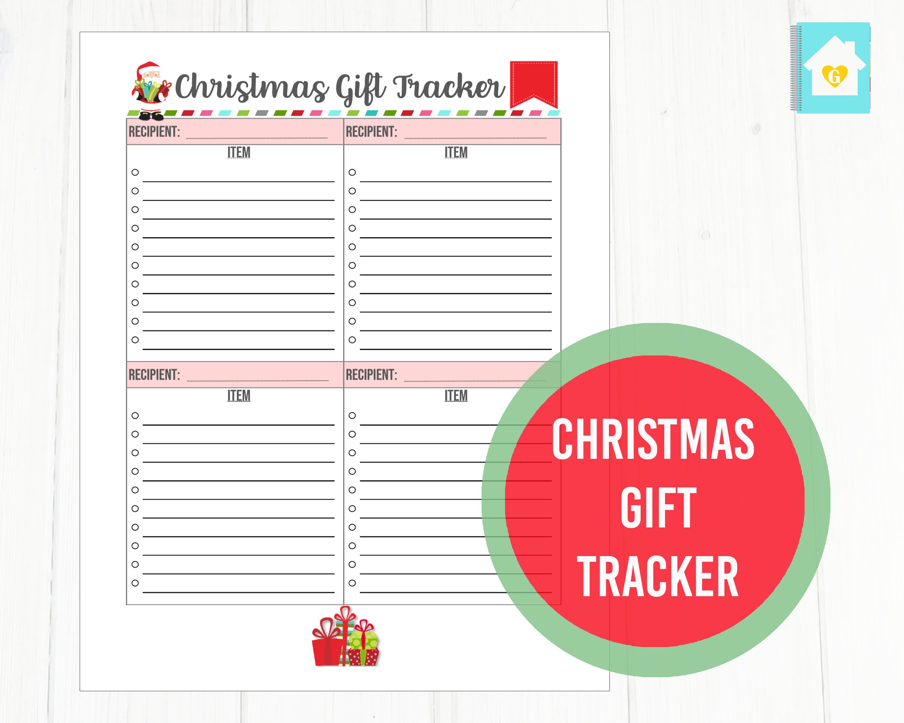 gift planner A4 US letter holiday planner christmas printable printable ...
