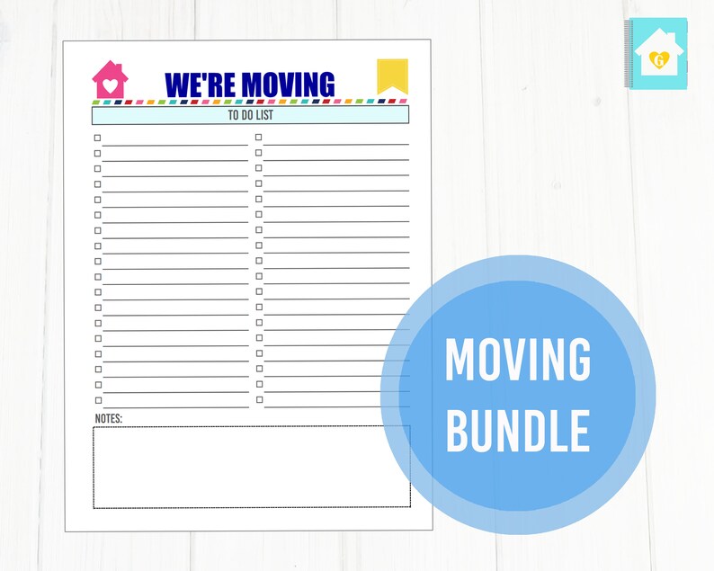 Moving Printable Bundle Moving Organization to Do List - Etsy