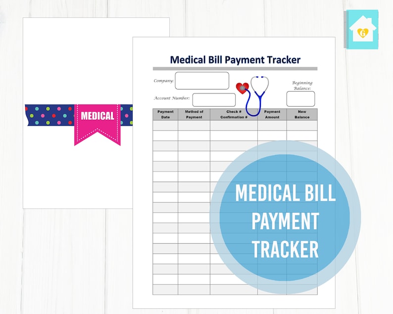 Medical Bill Payment Tracker and Planner Bill Organization | Etsy