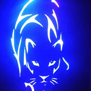 Panther silhouette with LED