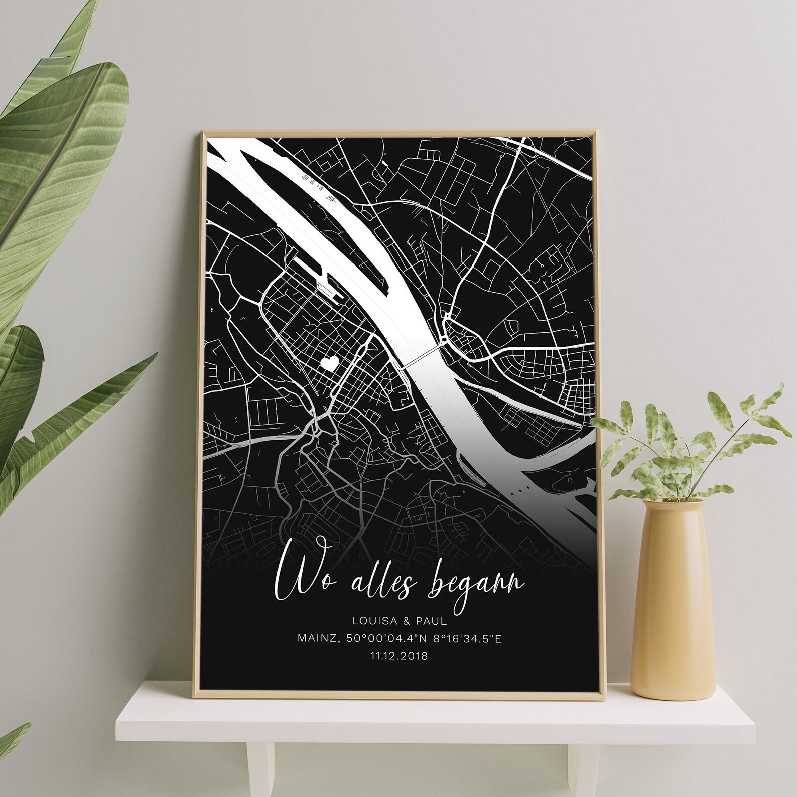 Personalisiertes Poster Wo alles begann Geschenk für Ihn Etsy.de
