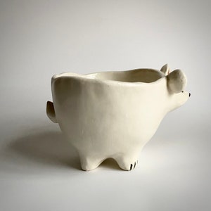 Ceramic Polar Bear Succulent Planter Bowl 2 image 5