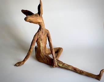 Stretch | Ceramic Deer Sculpture (Yoga)