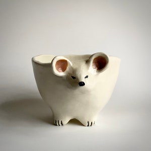 Ceramic Polar Bear Succulent Planter Bowl 2 image 2