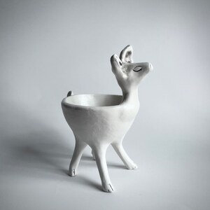 Ceramic Deer Planter Succulent Planter Porcelain Deer image 5