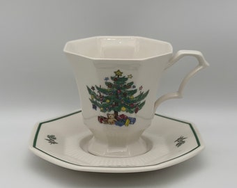 Vintage 1990's Nikko Japan “Christmastime” China Tea/Coffee Cup with Saucer