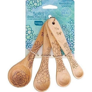 Succulent Wood Measuring Spoons Set