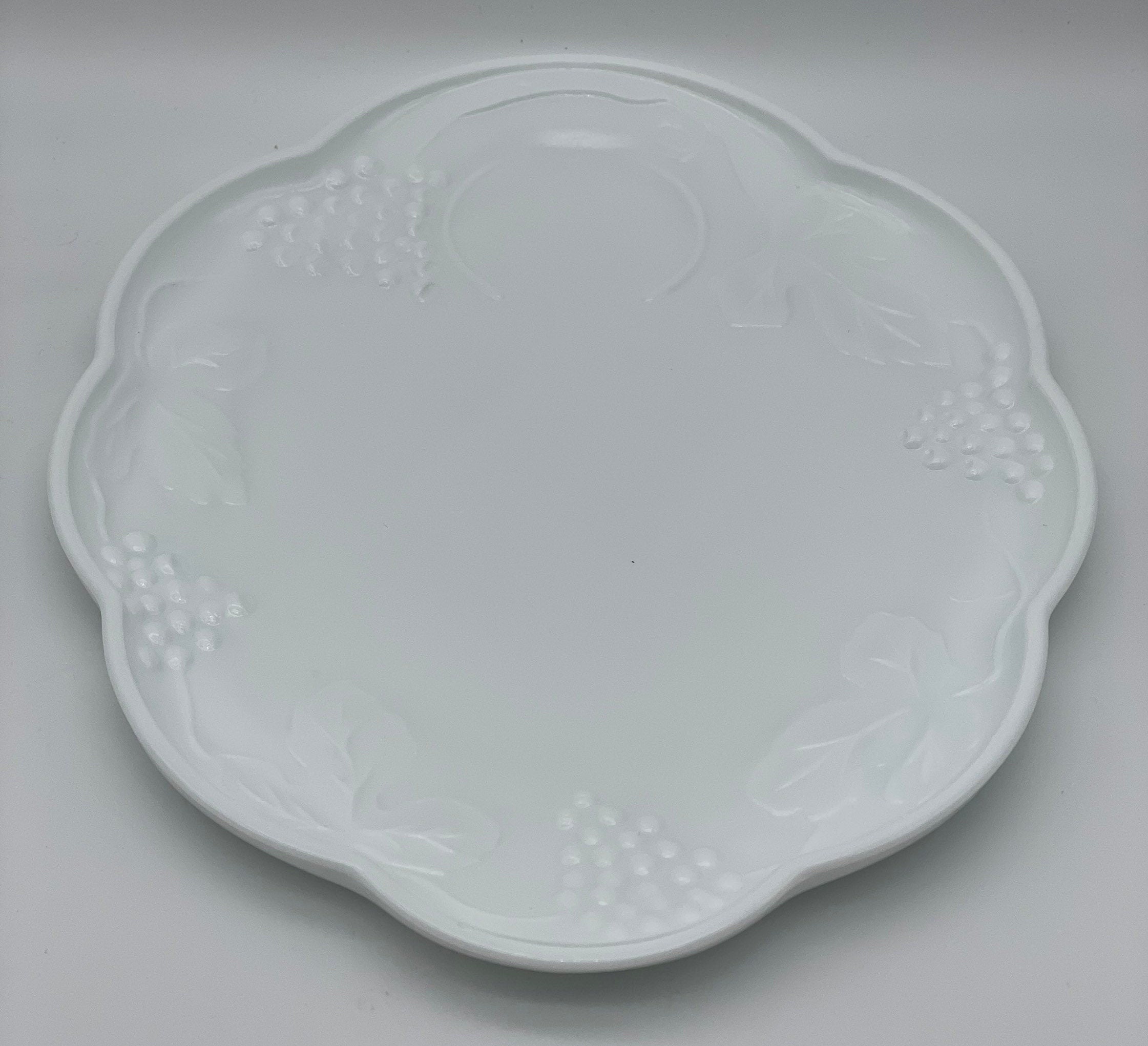 Vintage Milk Glass Luncheon Set Cup and Plate Etsy