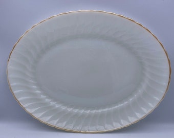 Vintage Anchor Hocking White Milk Glass Large Platter