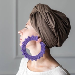 Big hoop earrings Chunky hoop earrings Large hoop earrings Oversized earrings Boho earrings African Tribal Earrings Gold Hoop Earrings