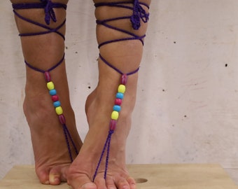 Purple barefoot sandals