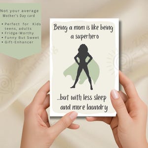 Tarjeta divertida del Día de la Madre de un niño, tarjeta de feliz mamá, tarjeta de felicitación de broma para mamá, feliz Día de la Madre, tarjeta para mamá, tarjeta de hija, tarjeta de hijo